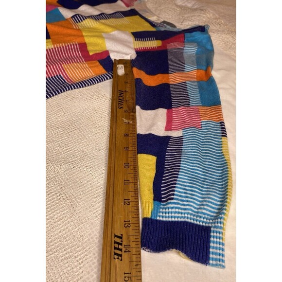 JOSEPH A Tunic Sweater Geometric Colorblock Lightweight Artsy Colorful Womens L - Picture 7 of 10